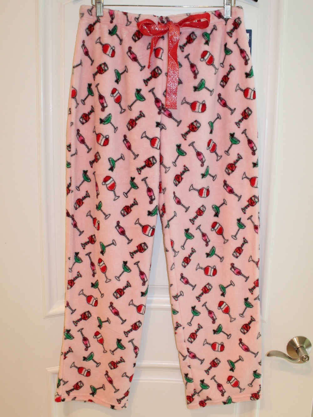 Christmas wine pajama bottoms (women’s L) (NWT)